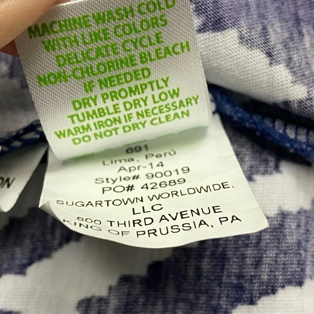 Lilly Pulitzer Navy White Maxi Pima Cotton Zigzag Chevron Raceback Dress Sz XS - Image 6