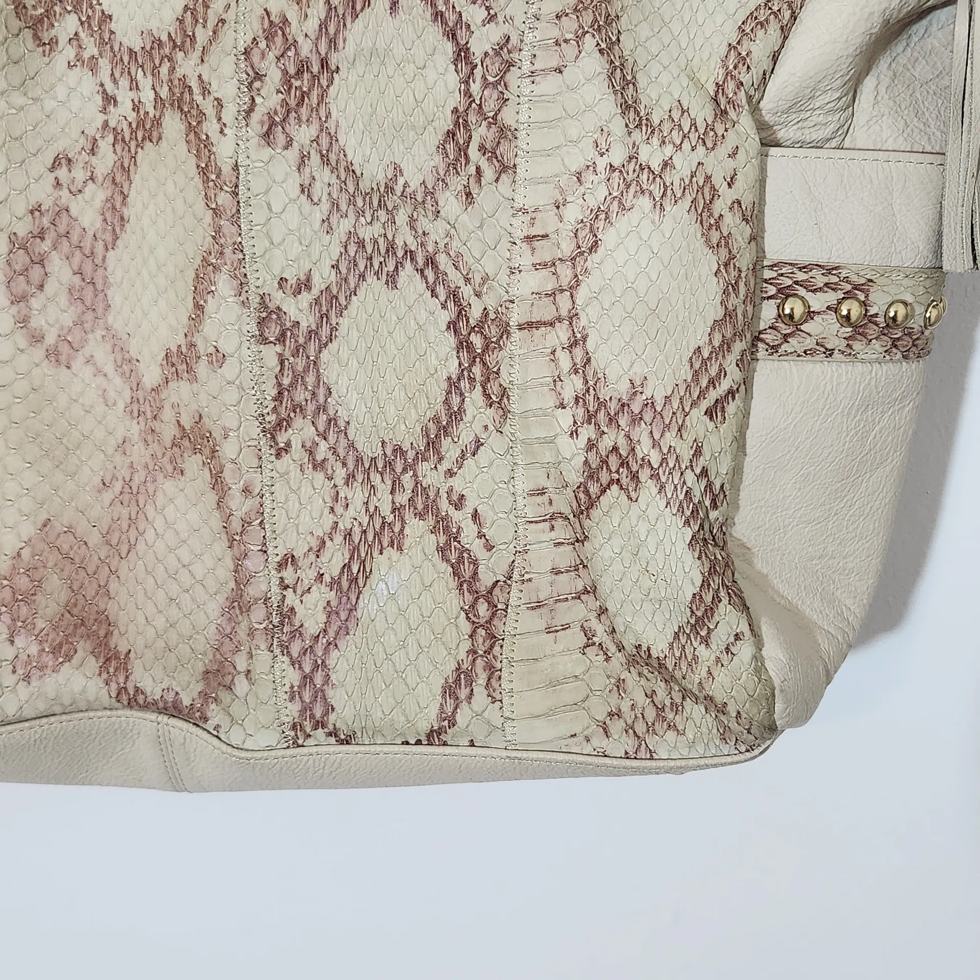 Chi Falchi Snakeskin Leather Purse Limited Edition 363/700 Cream Snakeskin Bag - Image 7