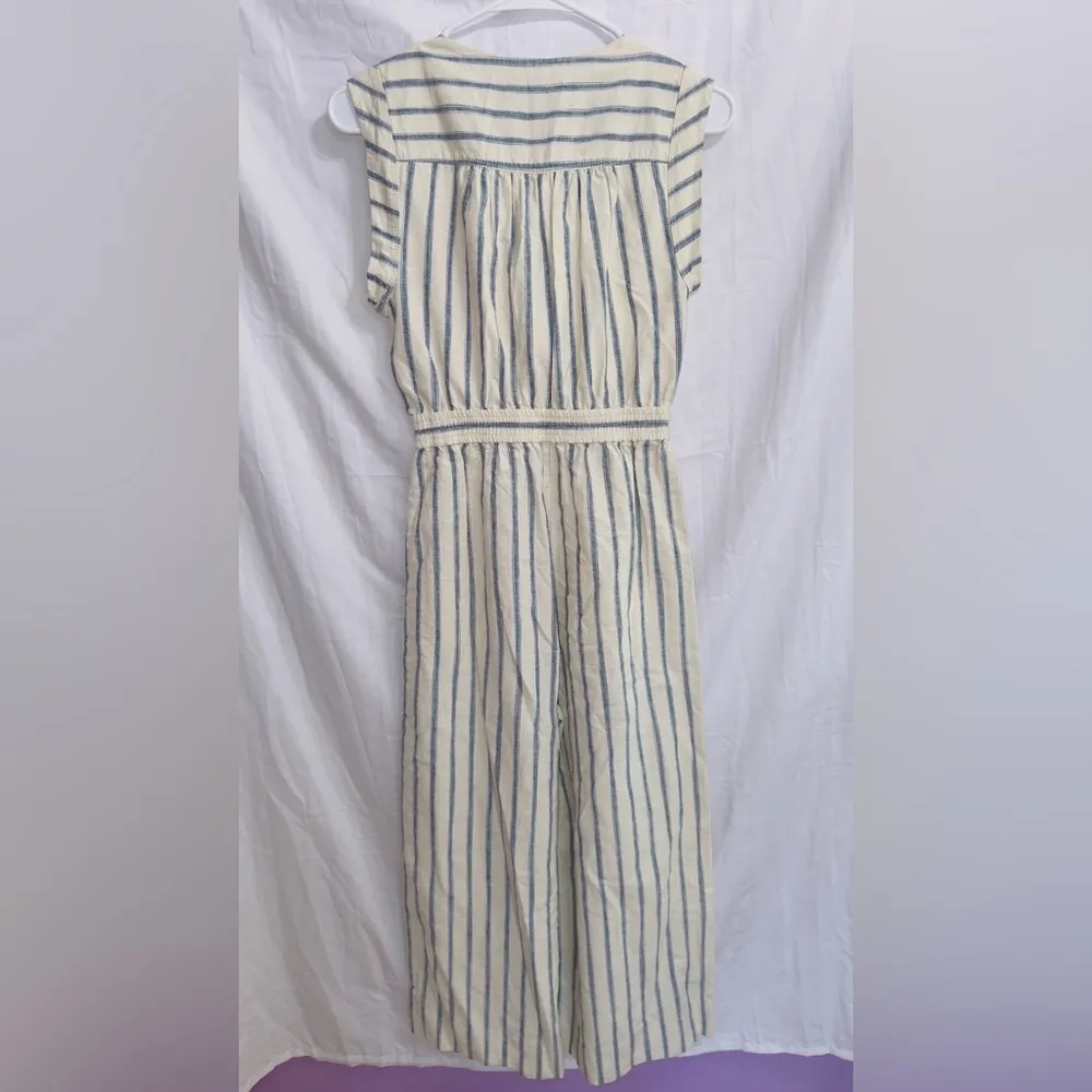 Madewell F0954 Tie Front Culottes Jumpsuit in Ikat Stripe women’s size 00 - Image 7