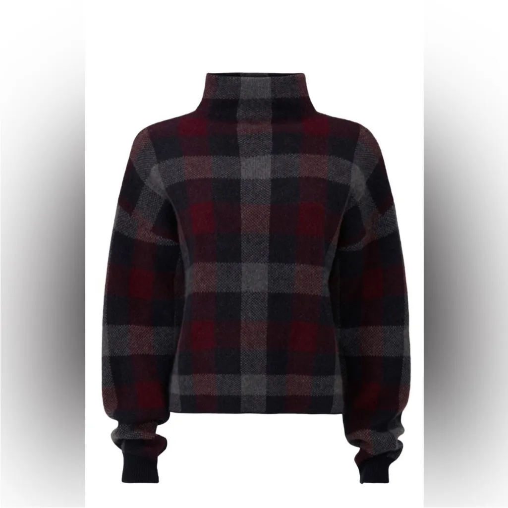 NAADAM Checkered Turtleneck Sweater Size XS - Image 4
