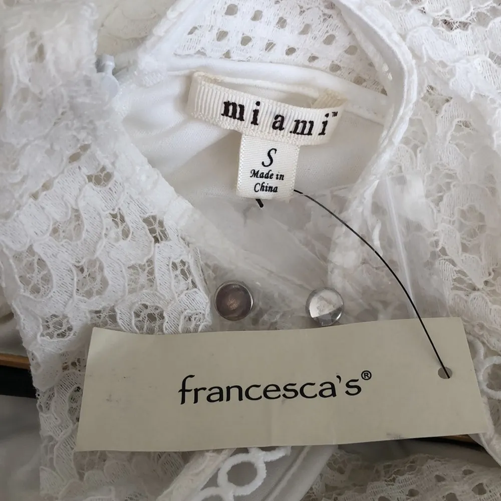 Miami white lace Midi dress Small - Image 9