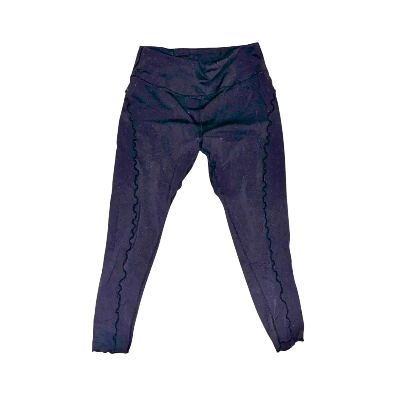 Free People Movement Black Hearts Aflutter Wavy Waters Active Leggings SZ L - Image 6