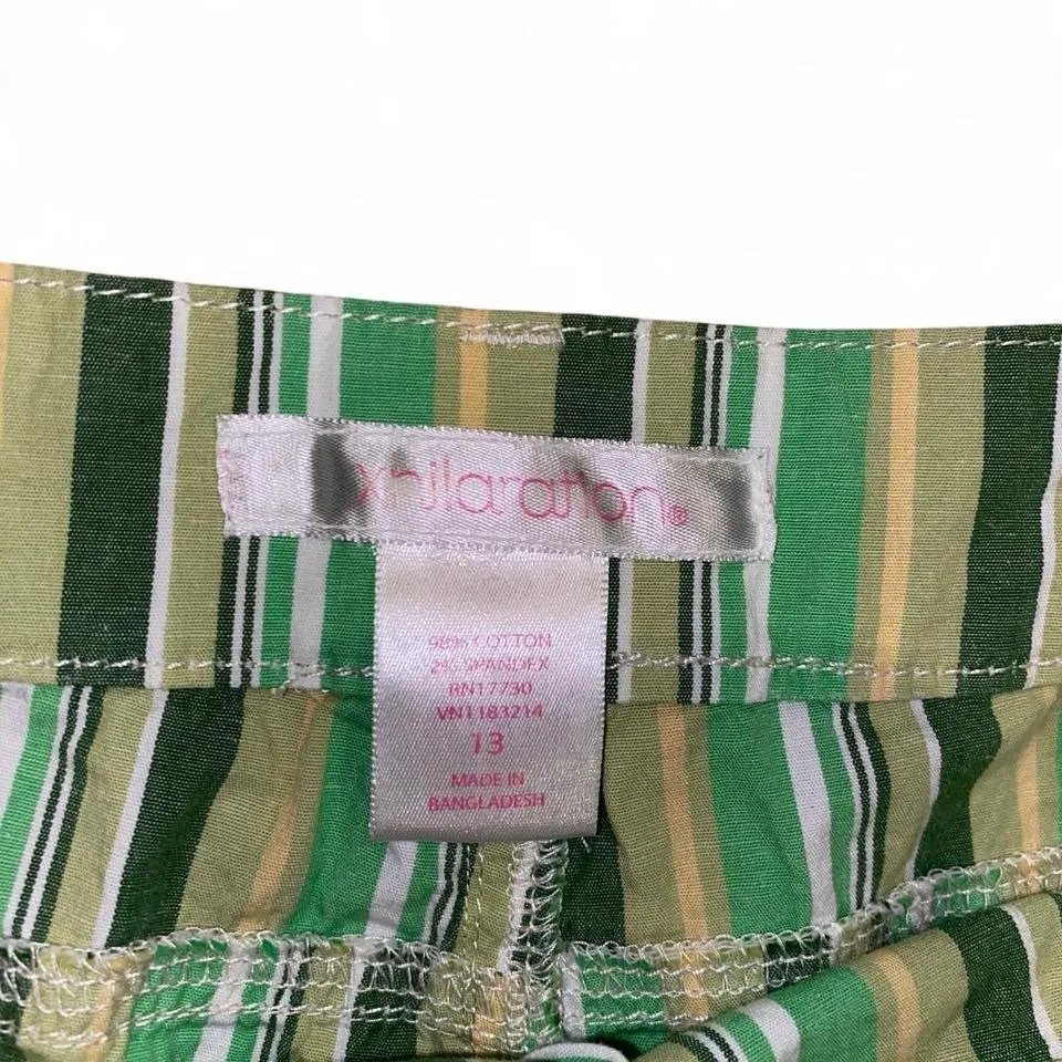 Y2k green, white, and yellow low rise micro mini shorts - Image 3