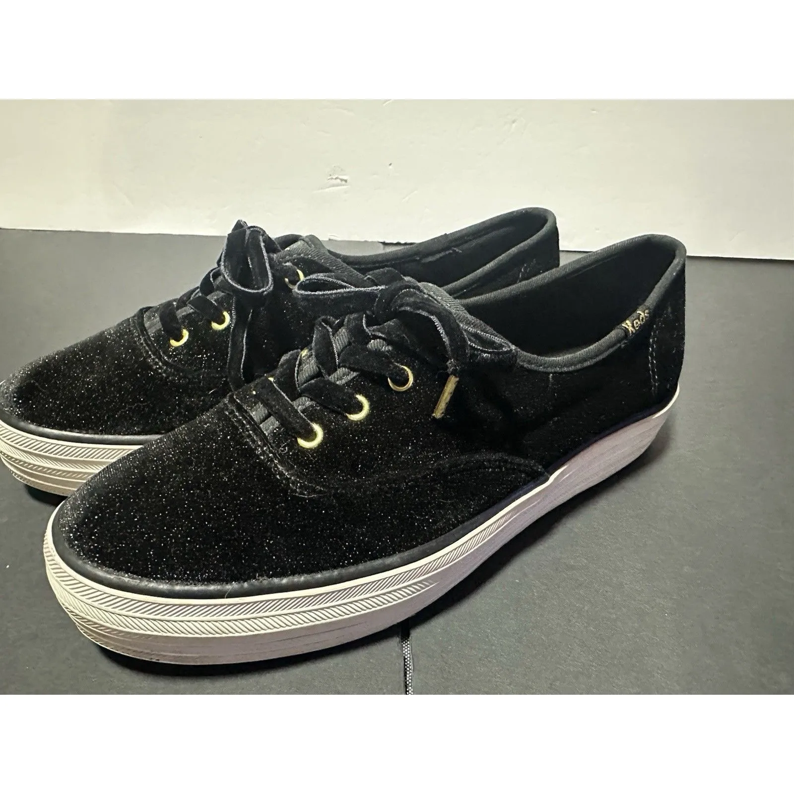 Keds Kate Spade black glitter sneakers, size 8 - Image 8