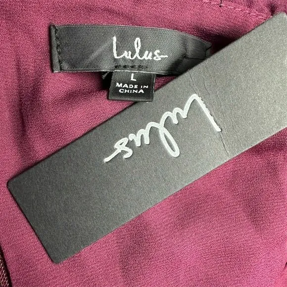 NWT Lulus Women's Lively Evenings‎ Plum Purple Sleeveless Tiered Maxi Dress L - Image 9