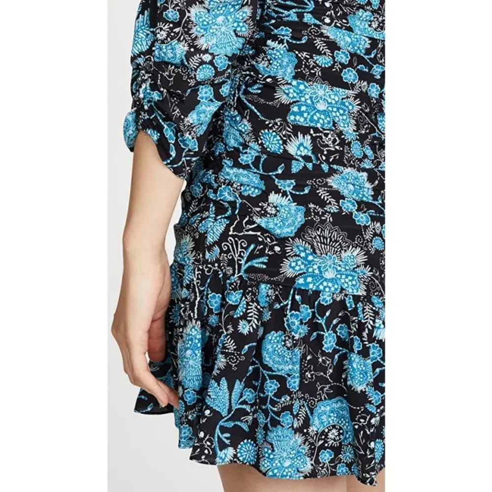 💕TANYA TAYLOR💕 Raven Dress ~ Paisley Floral Blue Print 6 NWOT Drop Waist Silk - Image 7