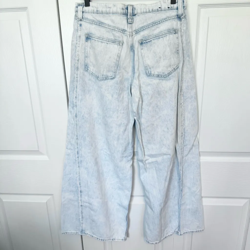 GAP DENIM Light Blue BAGGY Wide-Leg Women Jeans Sz 6 - Image 4