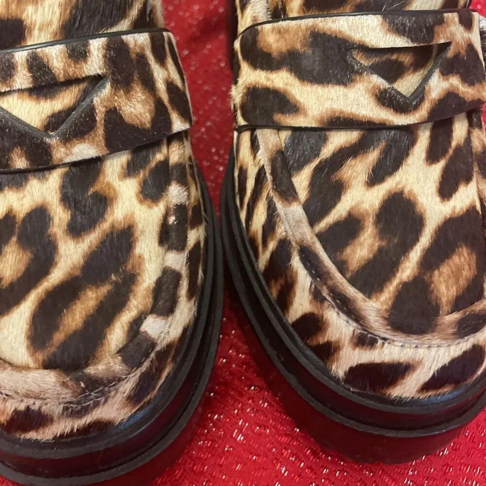 Gianni Bini Calf Hair Leopard Print Fat Square Heels 8.5 VNC - Image 14