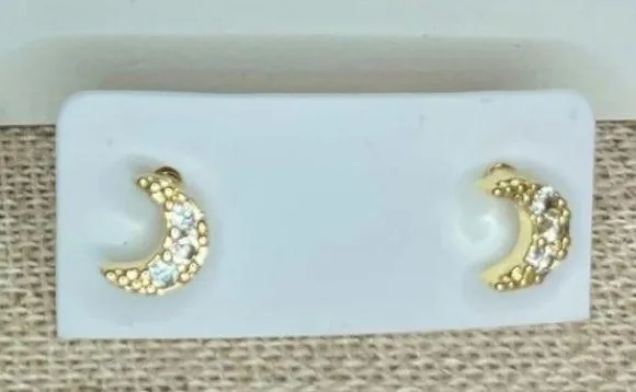 Gold Stud Earrings Set - Image 2