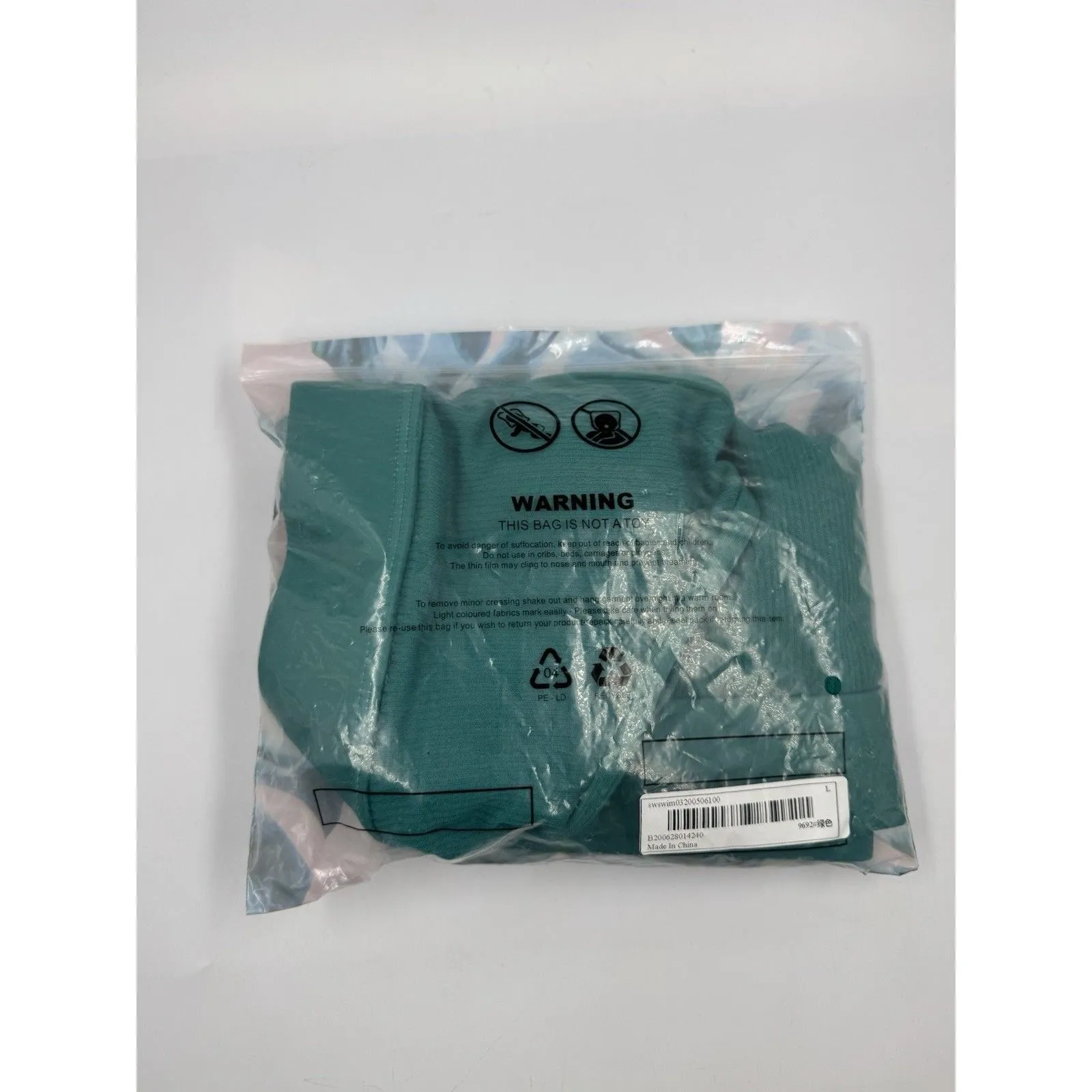 New SHEIN Swim Bikini Set Top & Swim Bottom Teal/Green Women’s SIZE L - Image 14