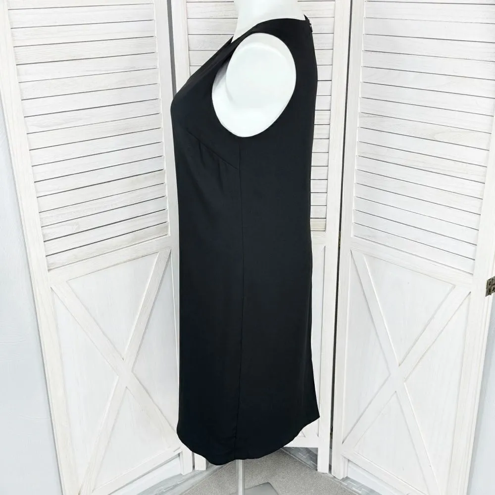 HB Harve‎ Bernard V Neck Sleeveless Shift Dress Black Size 14 - Image 2