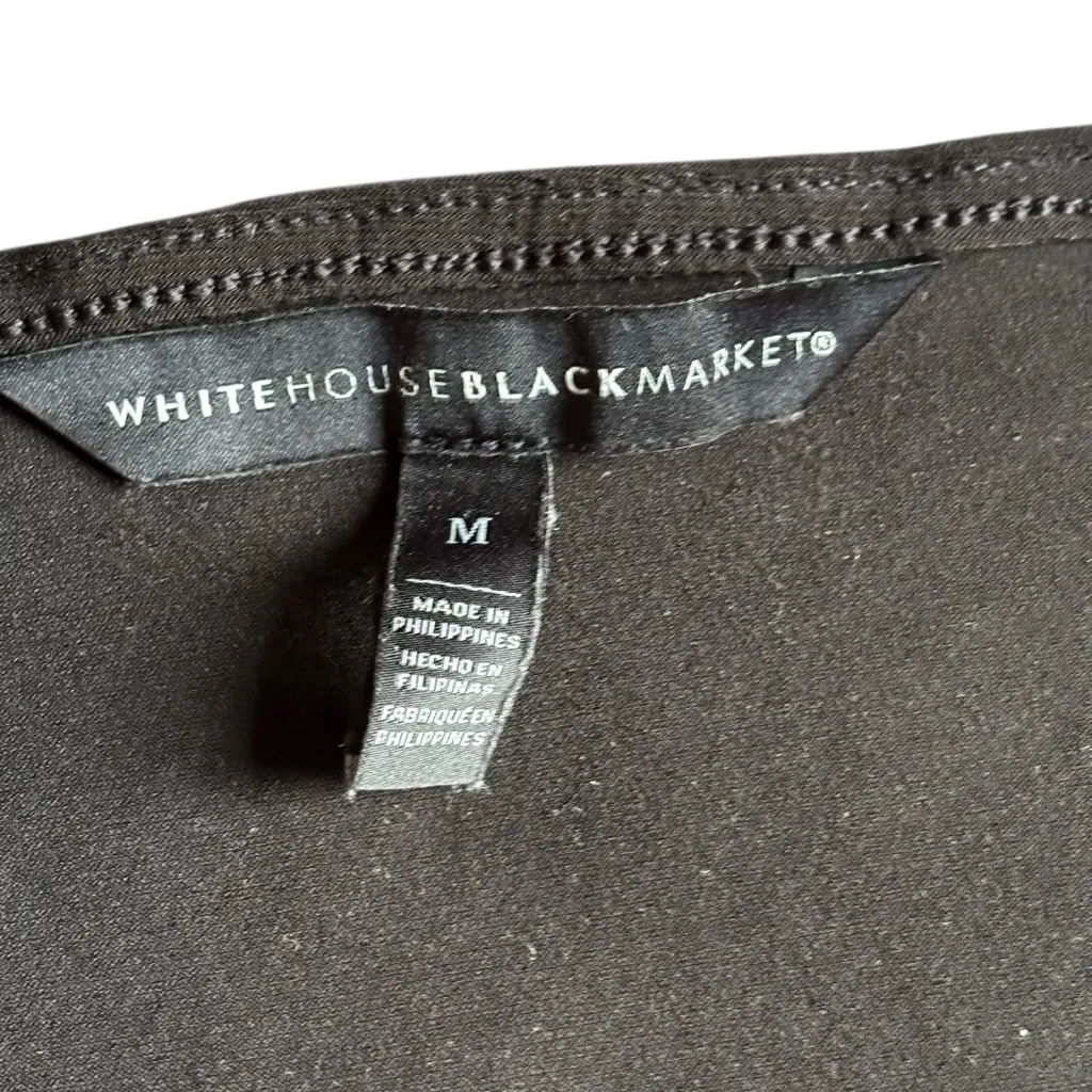 White House Black Market Kimono Sleeve Smocked Elastic Waist V-Neck Dress-Size M - Image 8