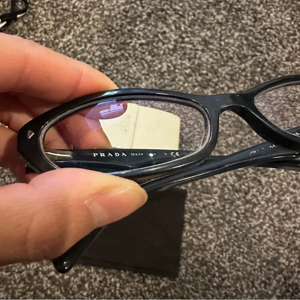 Prada Black prescription Eyeglasses with Case - Image 4