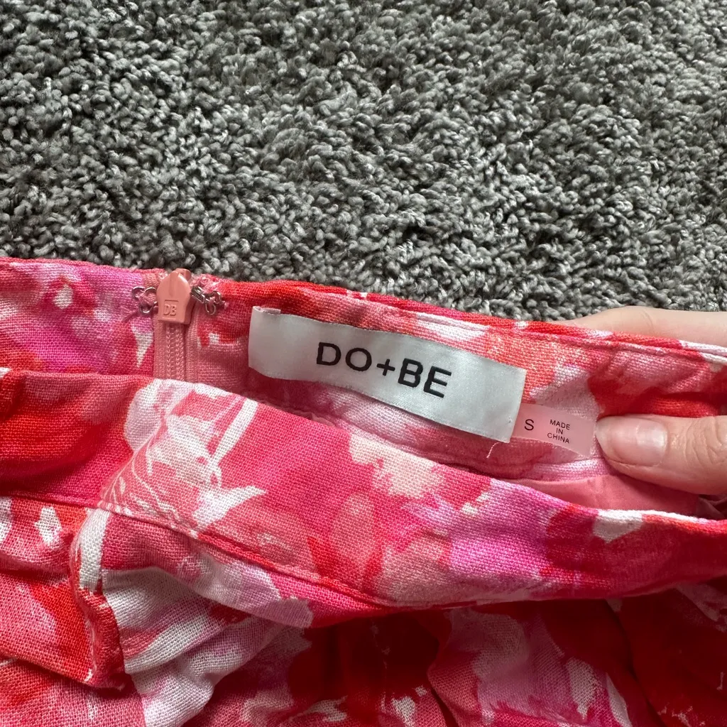DO+BE Pink and Red Floral Shorts - Image 3
