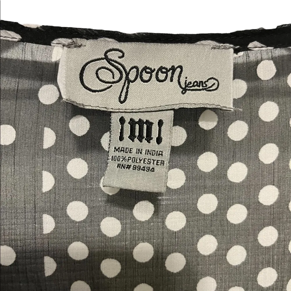 Spoon jeans black and white polka dot maxi kimono measurements in pictures - Image 7