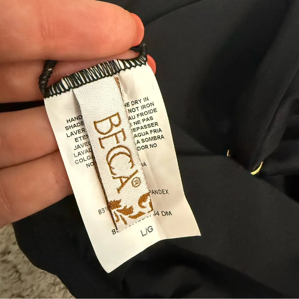 Becca Color‎ Code Multiway Strap Underwire Bikini Top Black L - Image 5