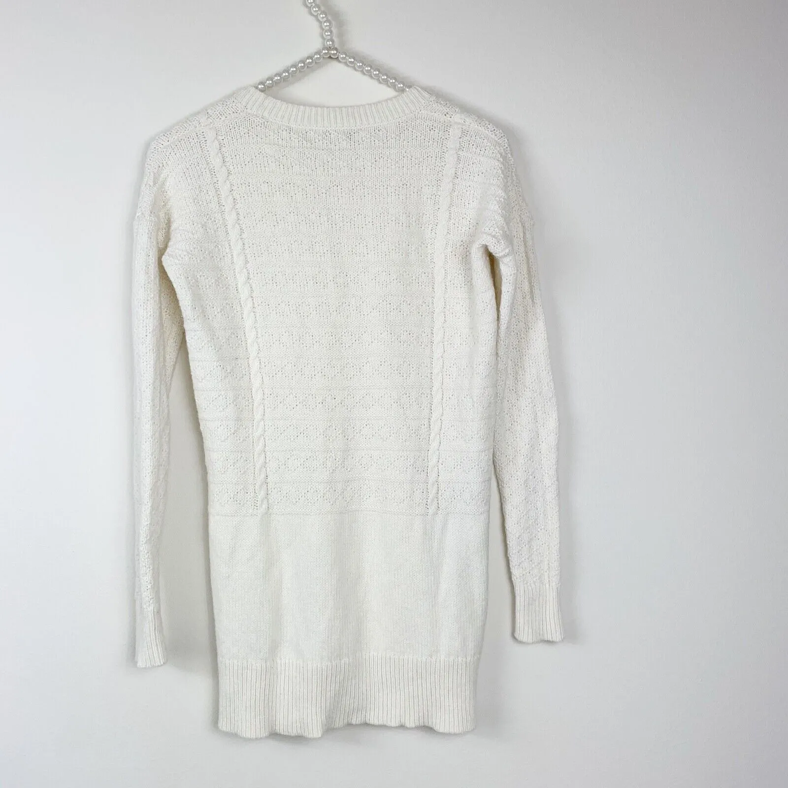 Madewell women's Texture-Play Pullover‎ Sweater ivory size XXS #E5800 - Image 6