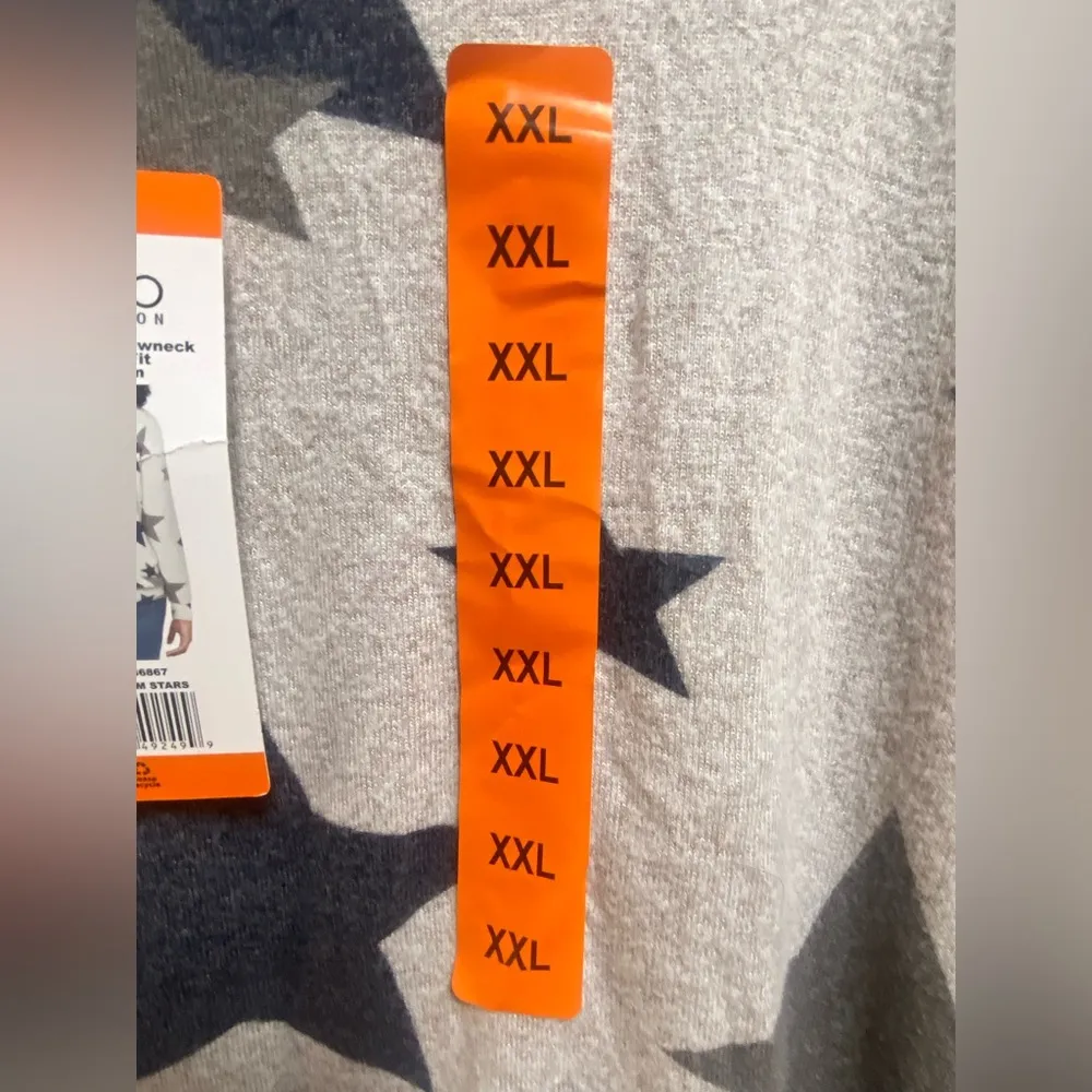 Buffalo David Bitton Womens XXL Sweatshirt Cozy Crewneck Relaxed Fit Denim Stars - Image 5