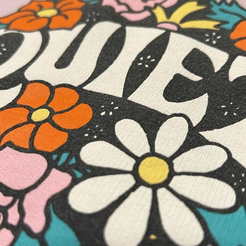 The Quiet Life Flowers Hoodie Size Medium Purple - Image 5