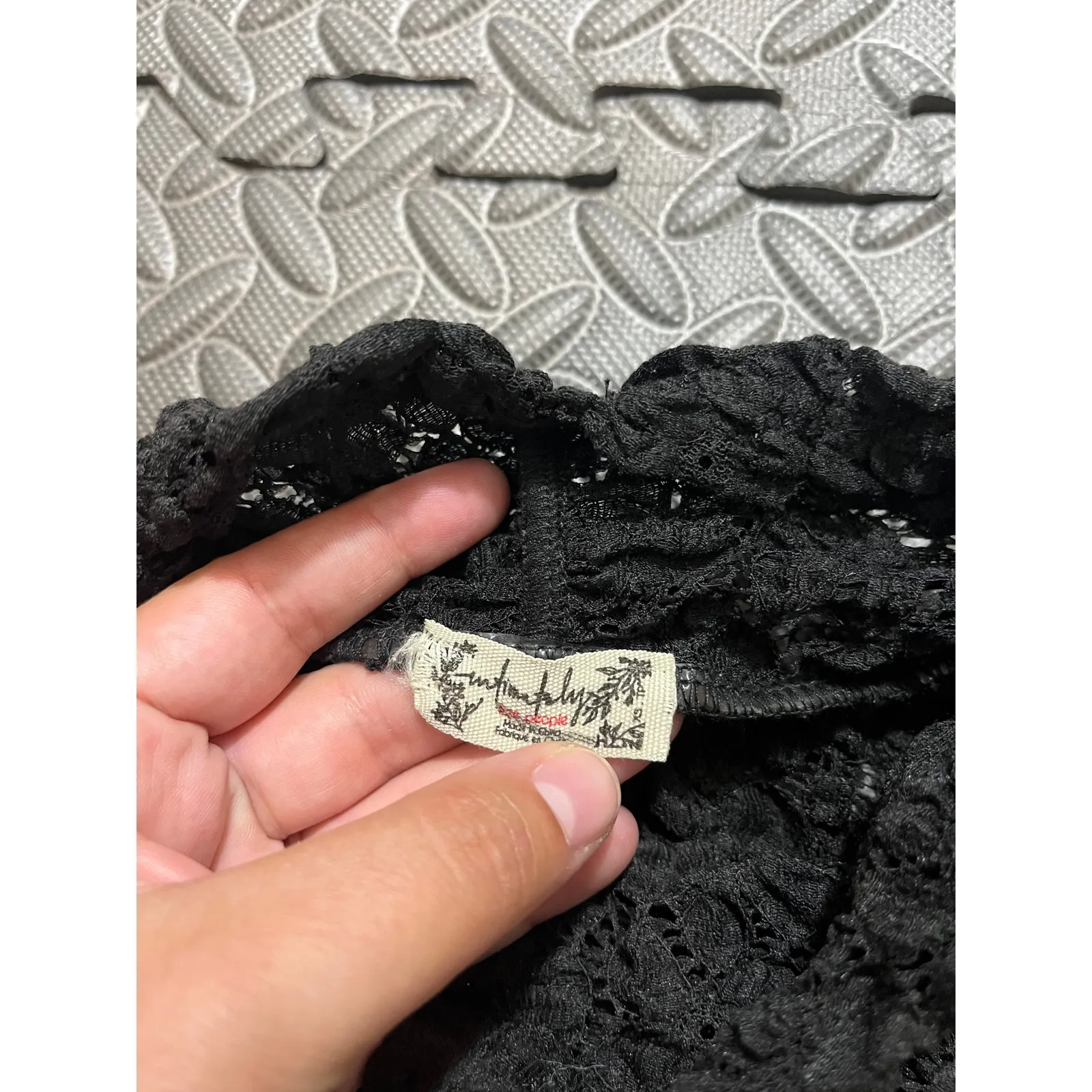 Intimately Free People Day and Night Lace Bodysuit‎ Black Womens Size XS - Image 3