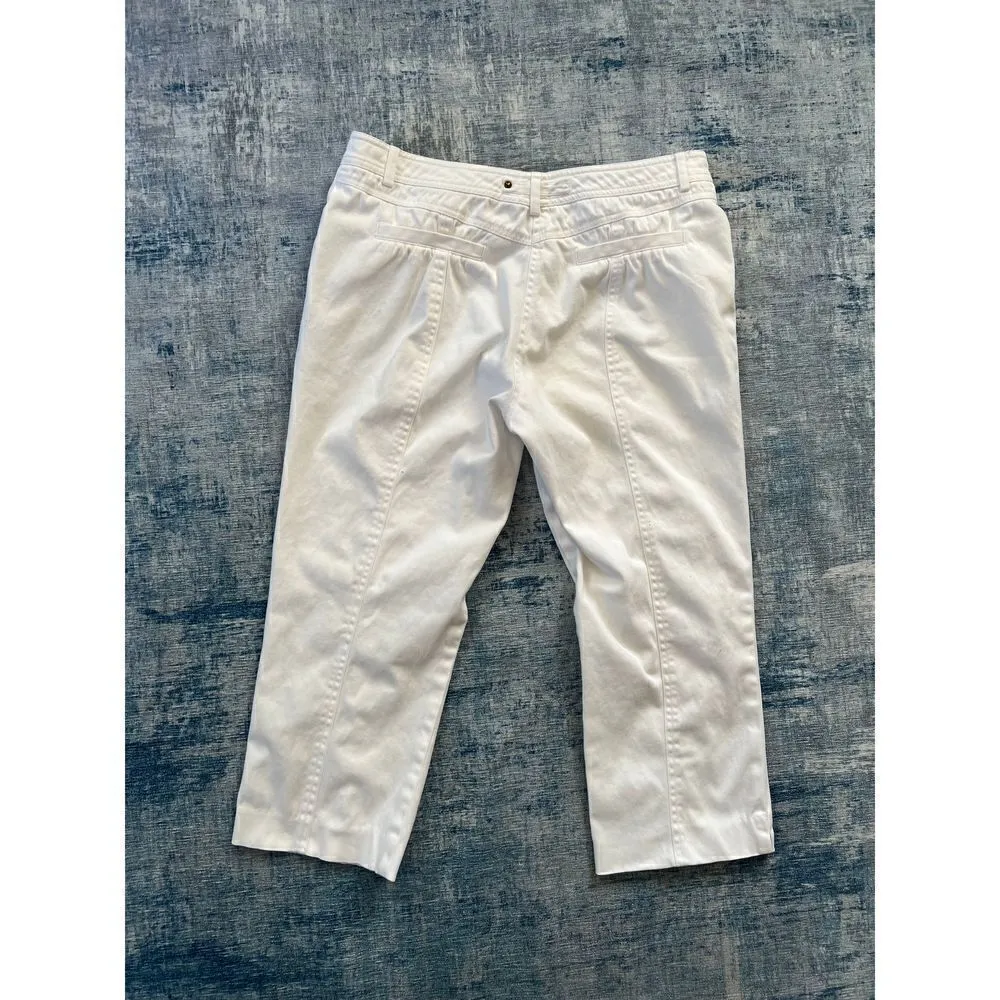 Cache White Denim Capri Size 8 - Image 2