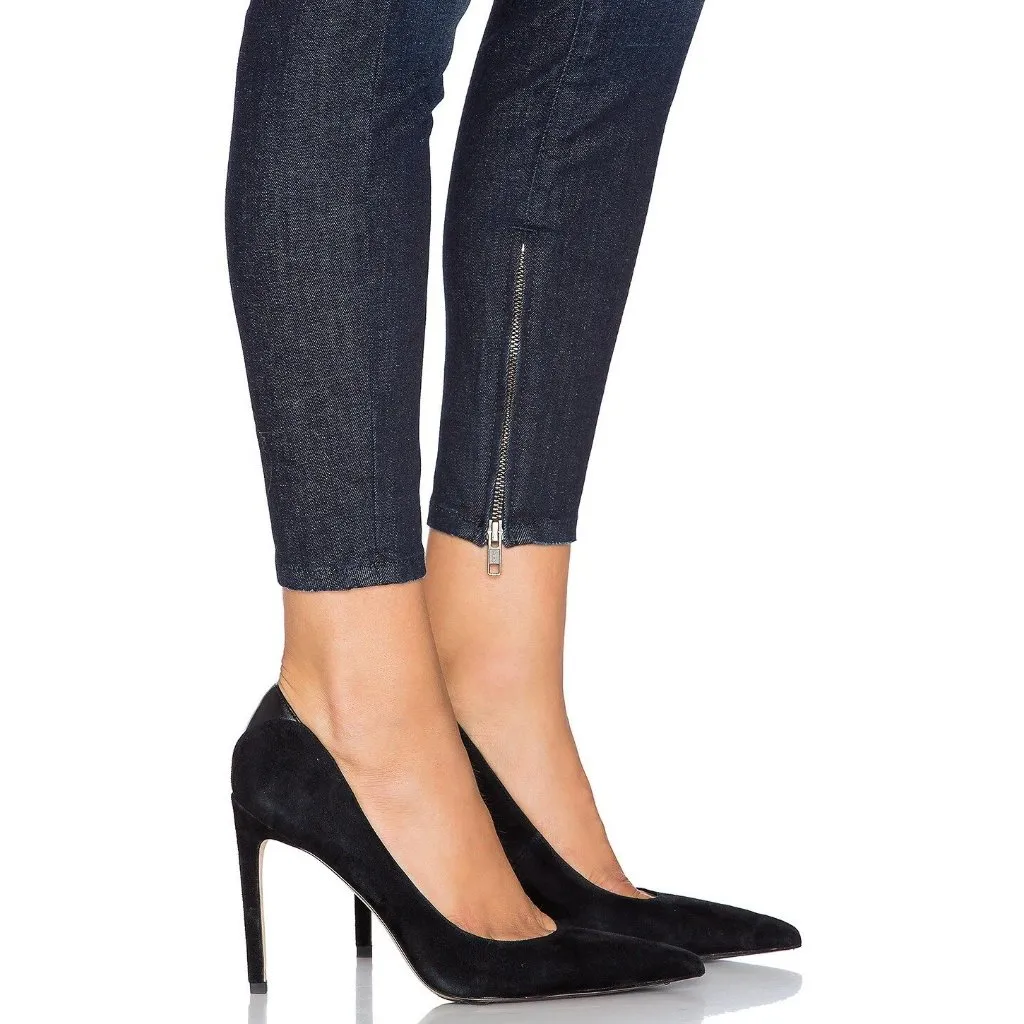 Current/Elliott The Silverlake Zip in D'argent Zip Skinny Jeans Size 26 Low Rise - Image 4