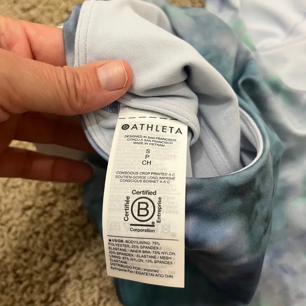 Athleta NWT Conscious Crop Printed A-C, Sz S - Image 10