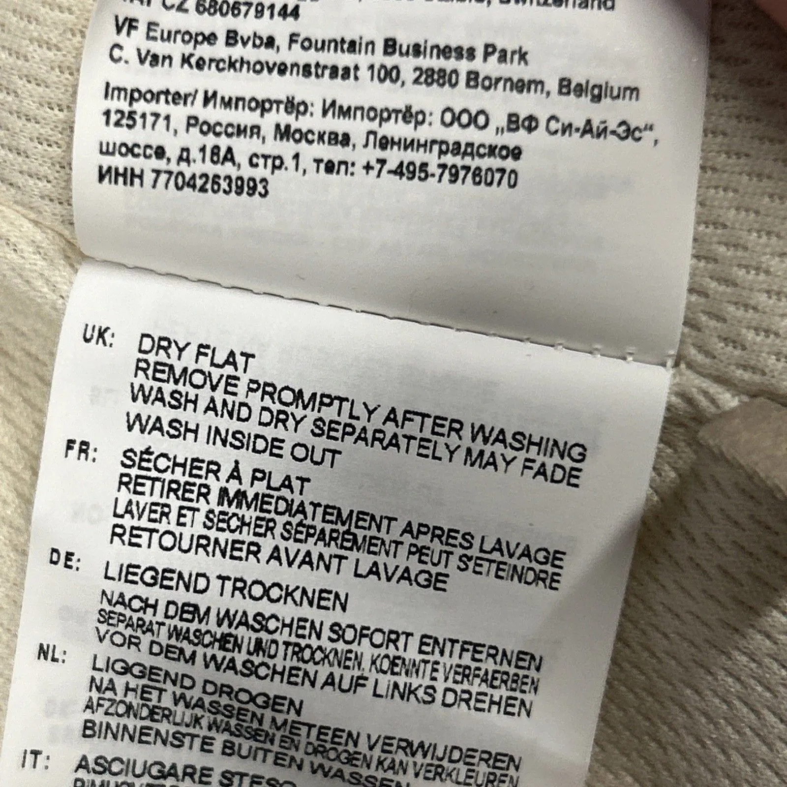 Napapijri Fleece Jacket Womens Small Zip Cream Pink Sherpa Pockets Hooded Teana - Image 9