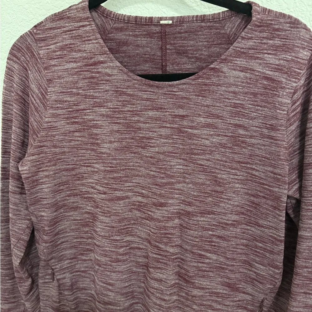 Lululemon &go City Pullover Heathered Bordeaux Drama Rulu Size 4 Burgundy Red - Image 9