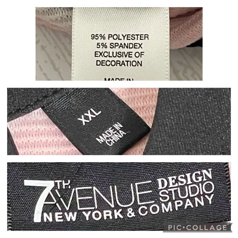 NEW YORK & COMPANY 7TH AVENUE Vibrant Striped Faux Wrap Cropped Shirt Size XXL - Image 8