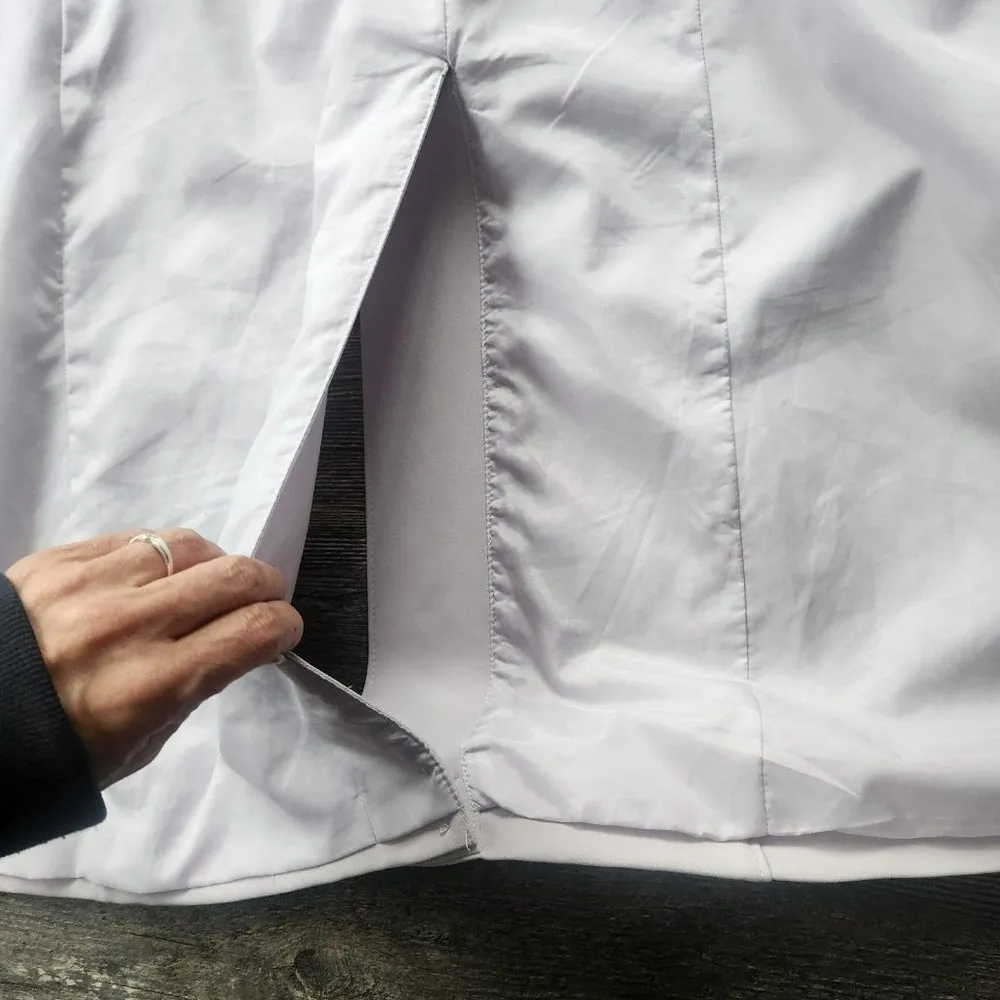 Jones New York  Lined Trench Rain Work Biz Spring Dress Coat Lavender Ladies M - Image 12