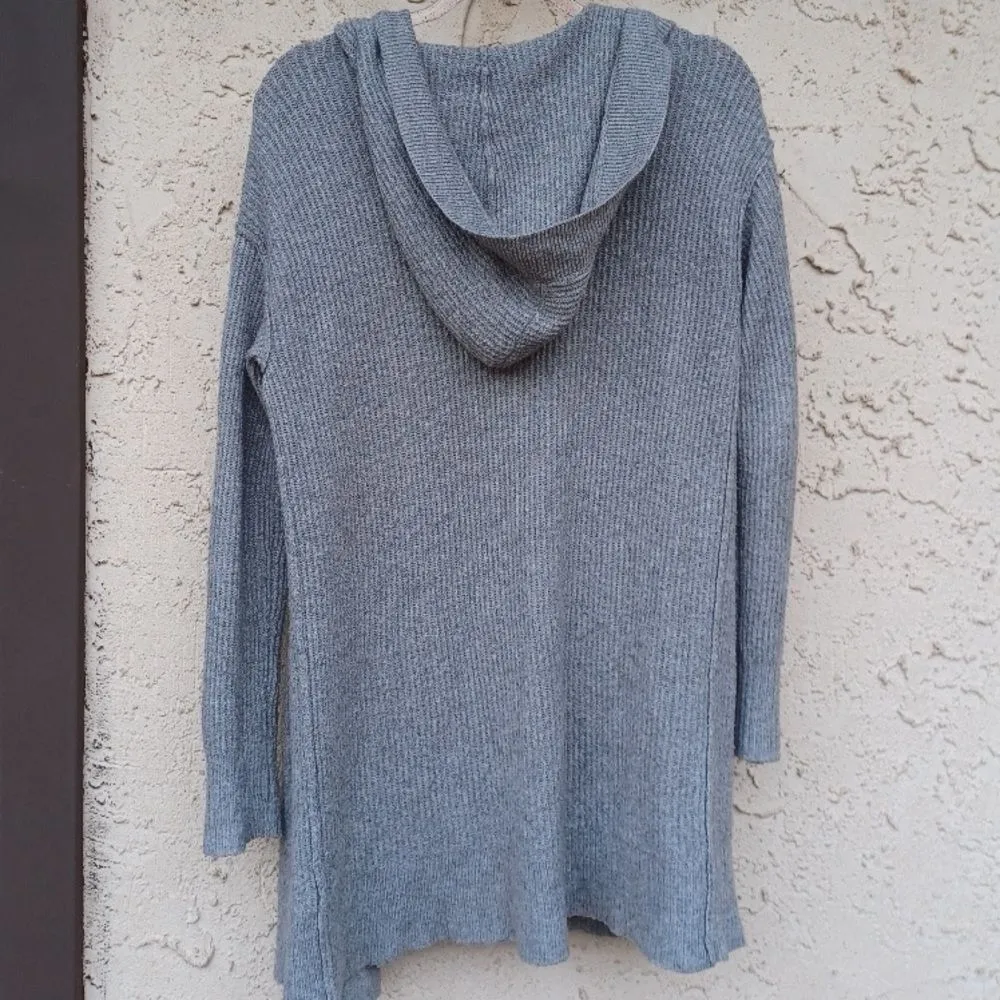 Aerie Hooded Cardigan Sweater Size XS Gray Comfy - Image 2