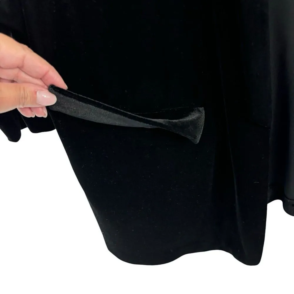 Evri Mineral Black Velvet Blazer Plus Size Open Stretch Dressy Jacket New Size L - Image 5