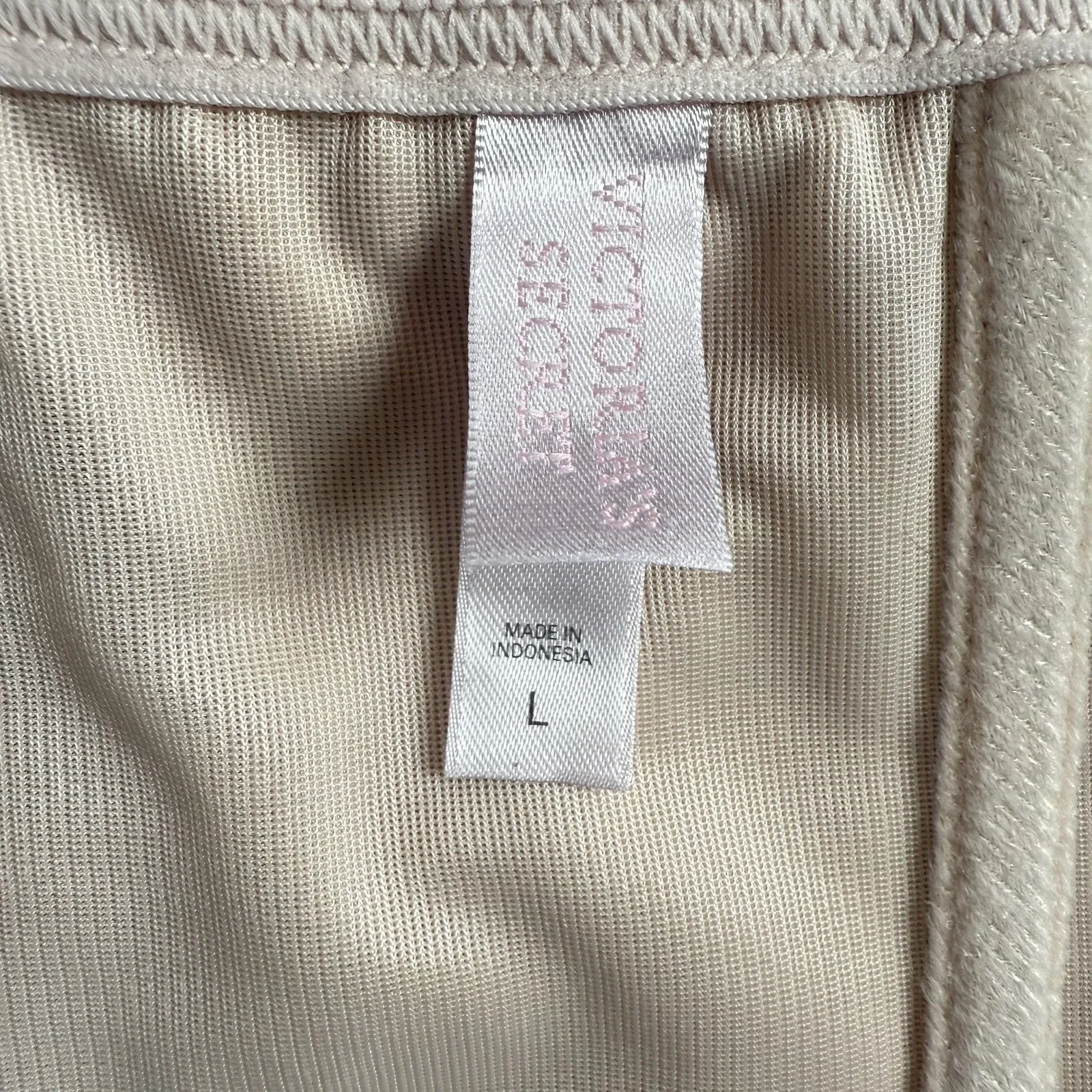 Victorias Secret Boned Waist Trainer Shapewear L Beige Shaping Cincher Tummy - Image 4