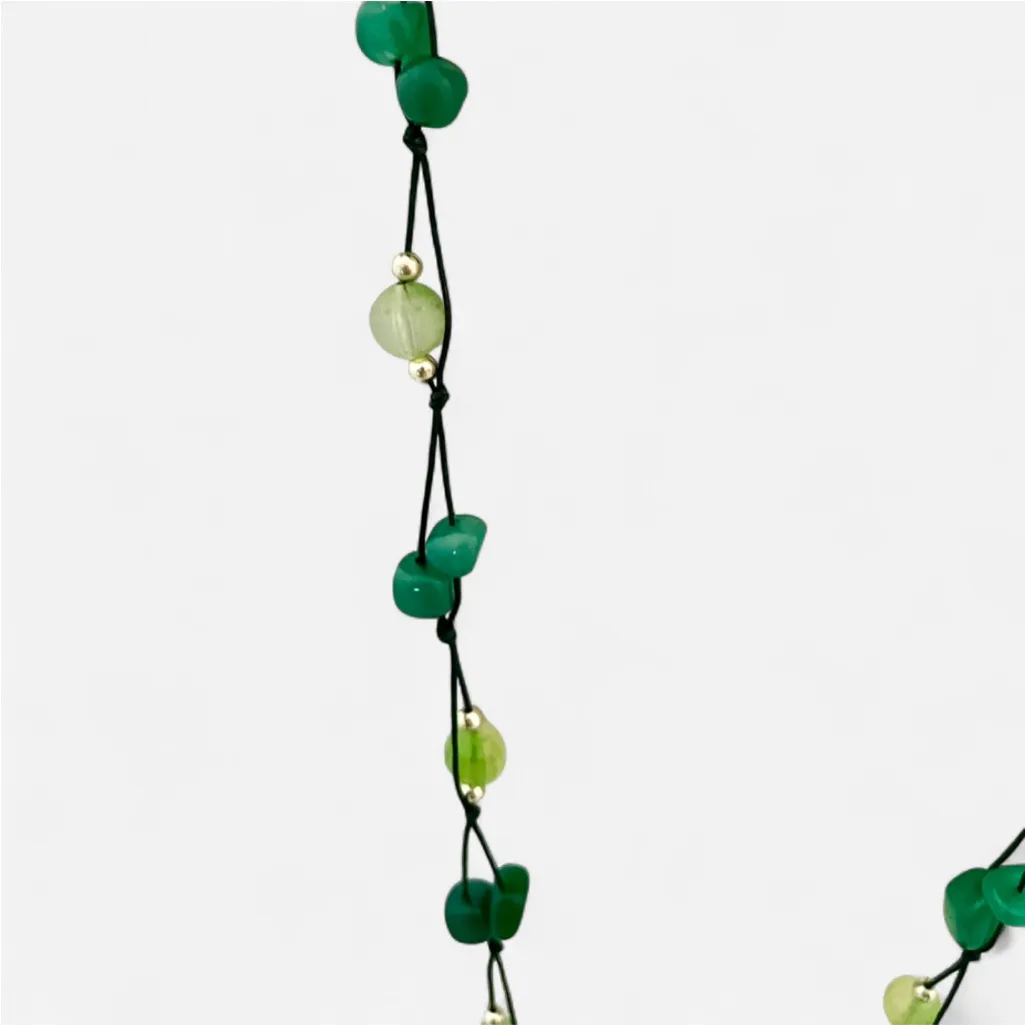 Park Lane Genuine Jade and Green Aventurine Statement Necklace, 32 inches - Image 7
