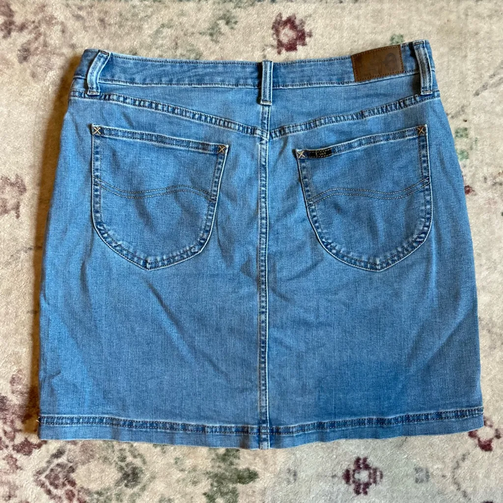Lee Light Blue Denim Skirt - Image 4