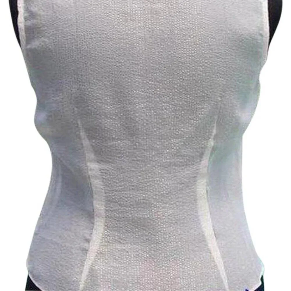 Cache Ivory Silk Gold Lurex Sparkle Hand Crochet Brown Beads Top $118 New NWT - Image 6