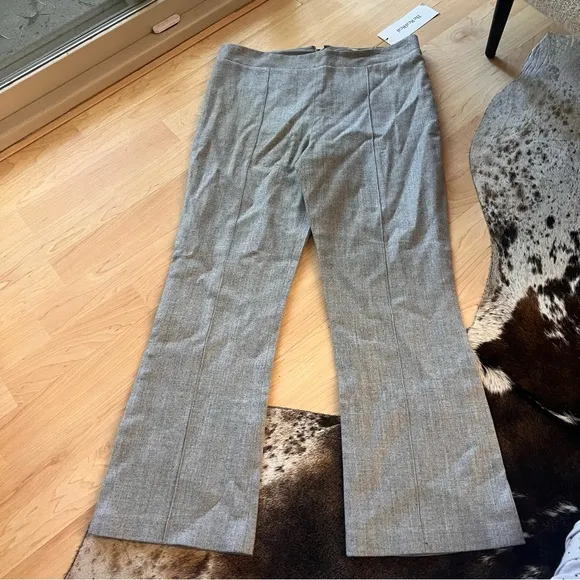 Alice + Olivia Gray Wool Blend Trouser‎ Pants Size 4 - Image 3