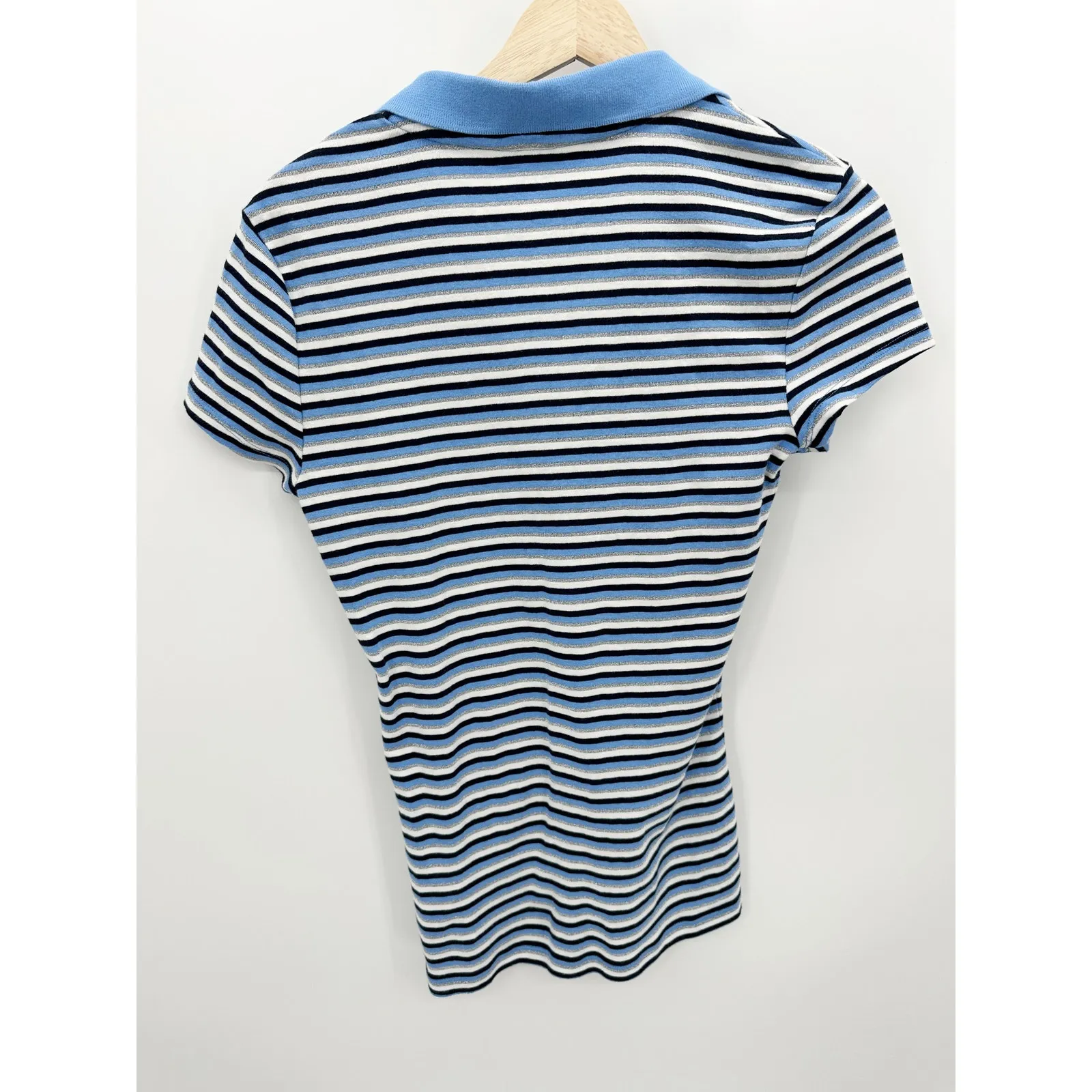 Tommy Hilfiger Womens Striped Y2K Polo Size S Academia Preppy Heritage - Image 2