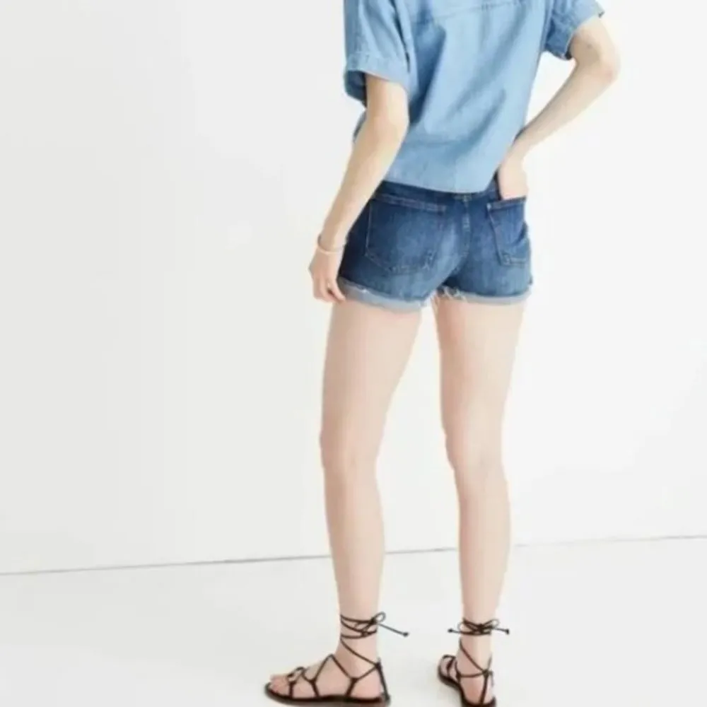 Madewell High-Rise Denim Shorts in Glenoaks Wash: Cutoff Edition Size 25 - Image 2