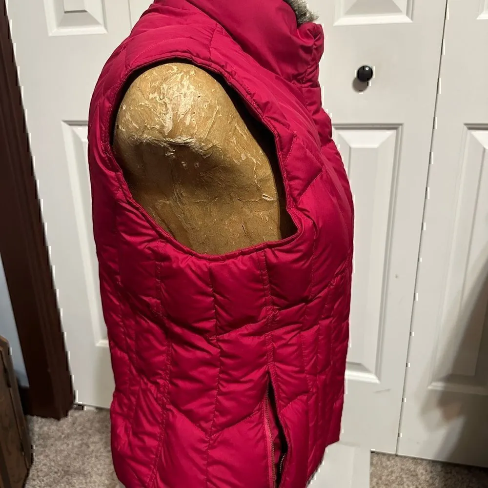 Eddie Bauer Down Pink Womens Medium Full ZIP Vest - Image 4