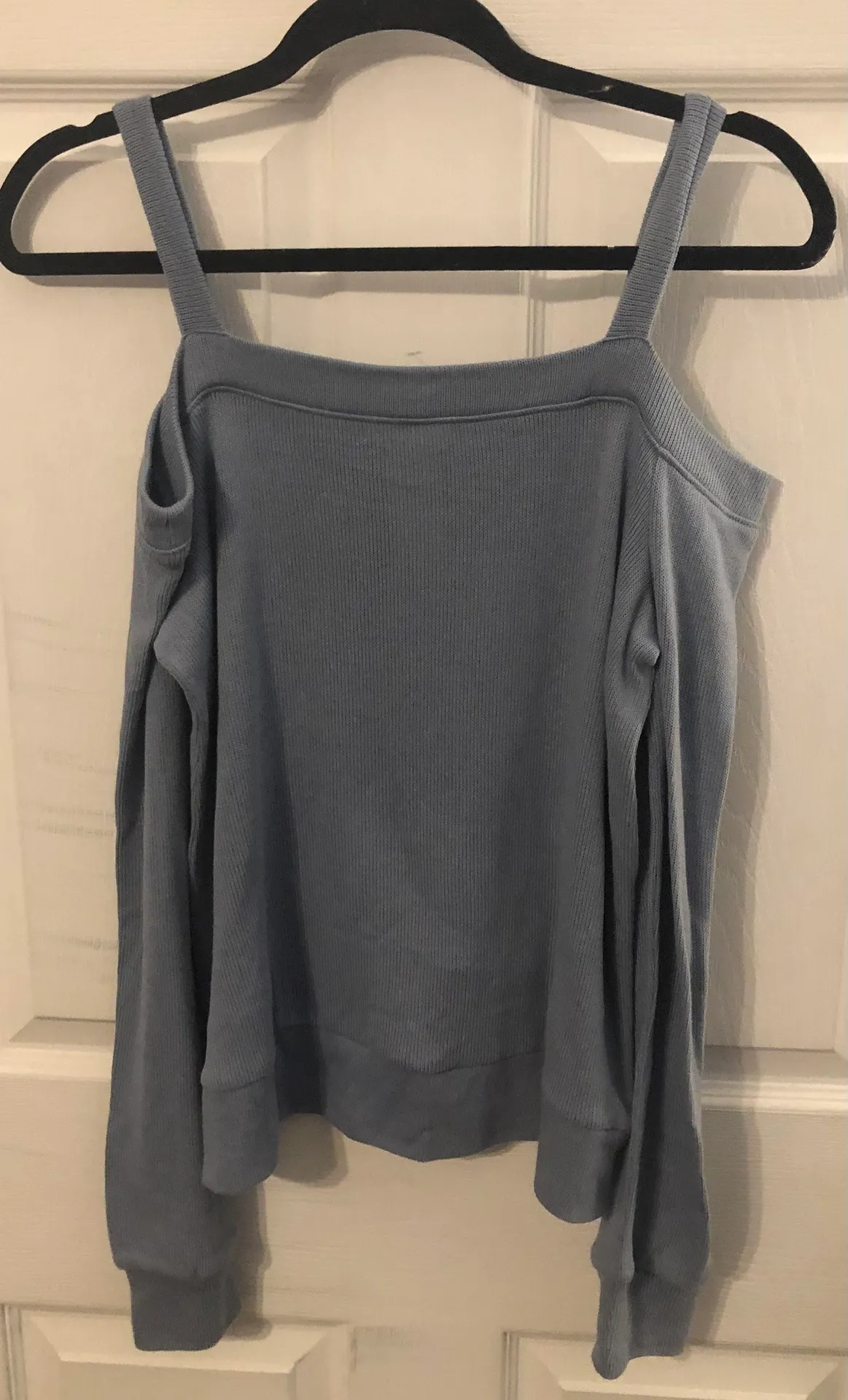 Blue Open Shoulder Top - Image 2