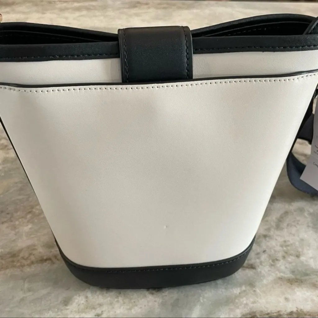 Kate Spade New York Audrey Mini Bucket Crossbody – Off-White/Black – NWT - Image 4