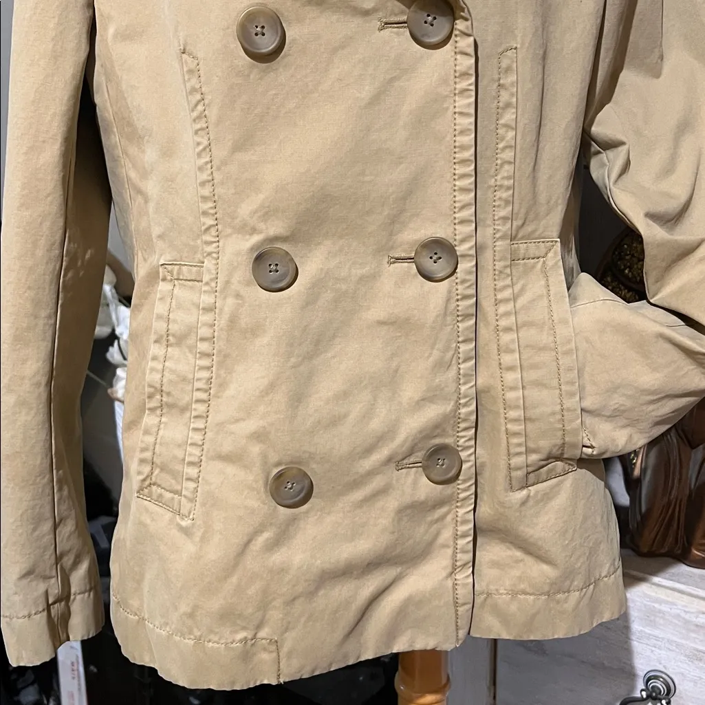 Banana Republic Women's Beige Pea Coat - Image 3