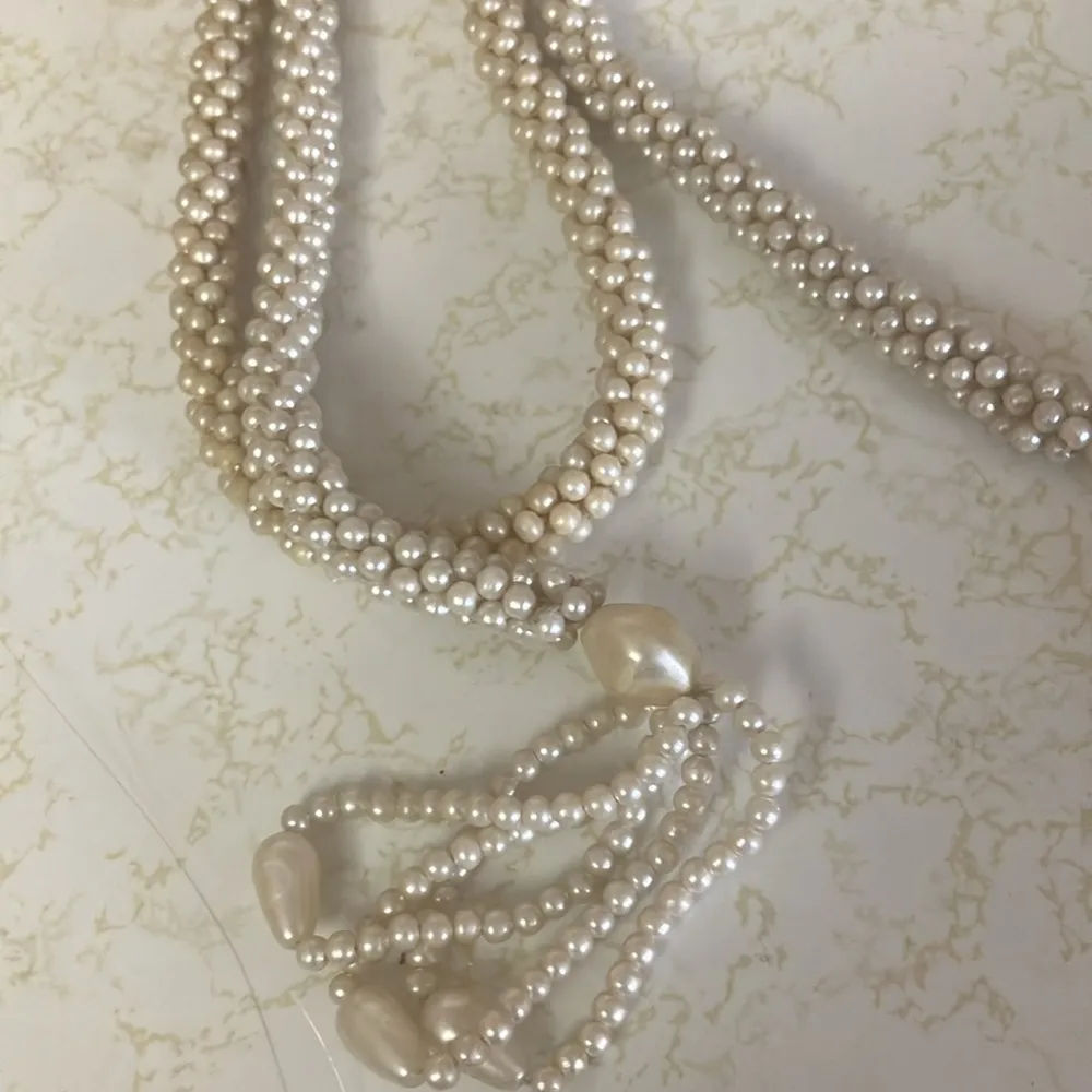 Elegant Pearl Beaded sash style belt - Image 2