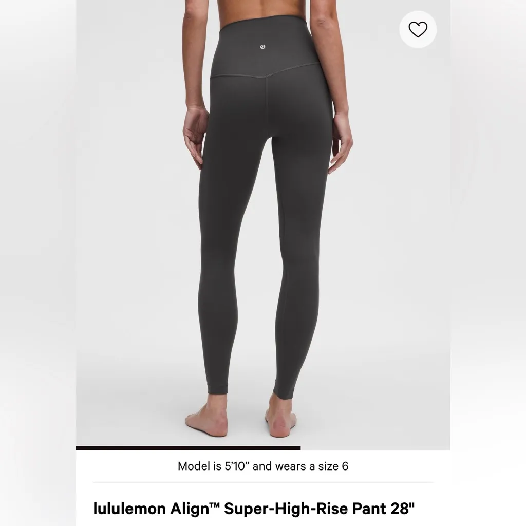 Lululemon Align Super High Waisted 28” Leggings - Graphite Gray - Image 4