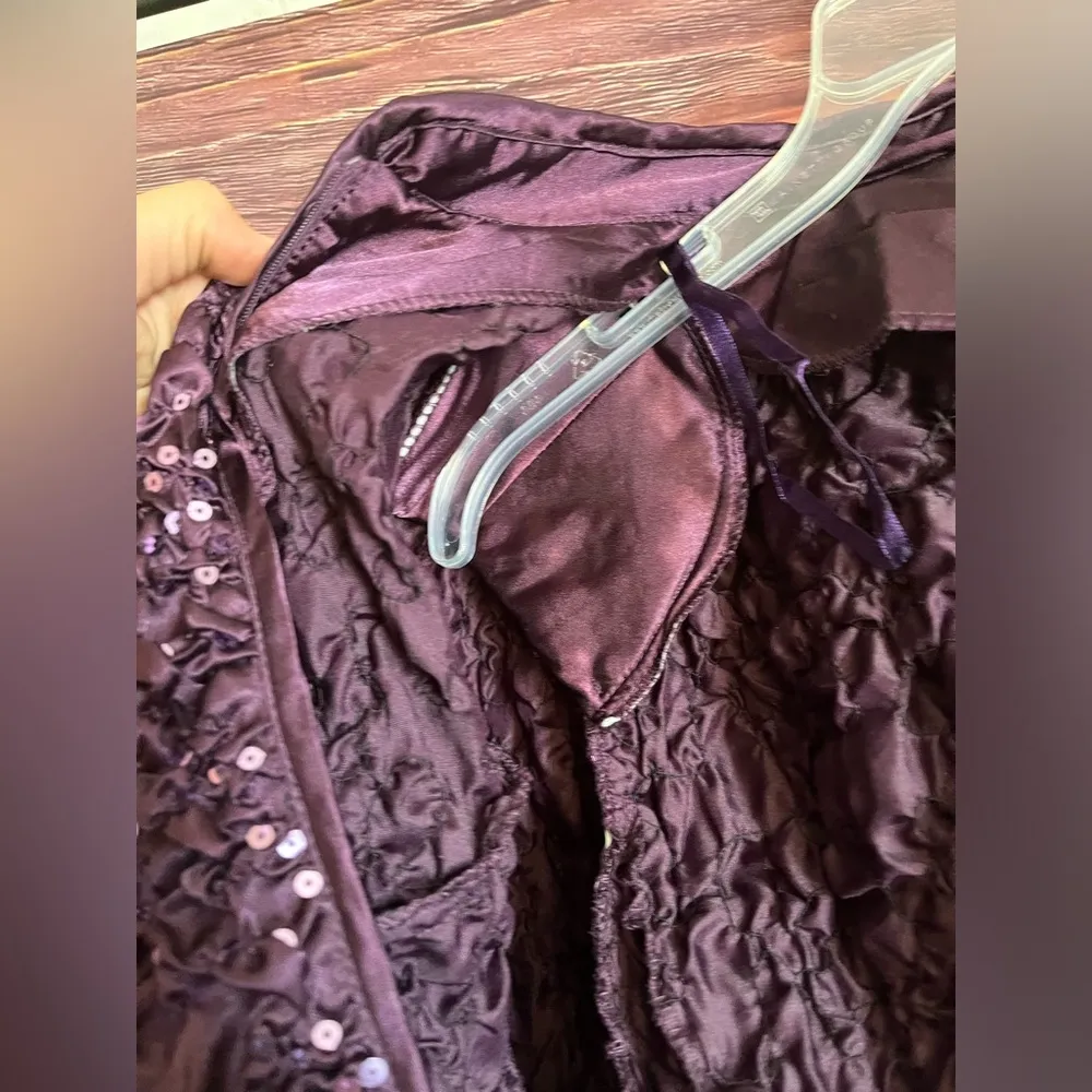 MSK Vintage Purple Shoulder Padded Jacket. Size Large. - Image 5
