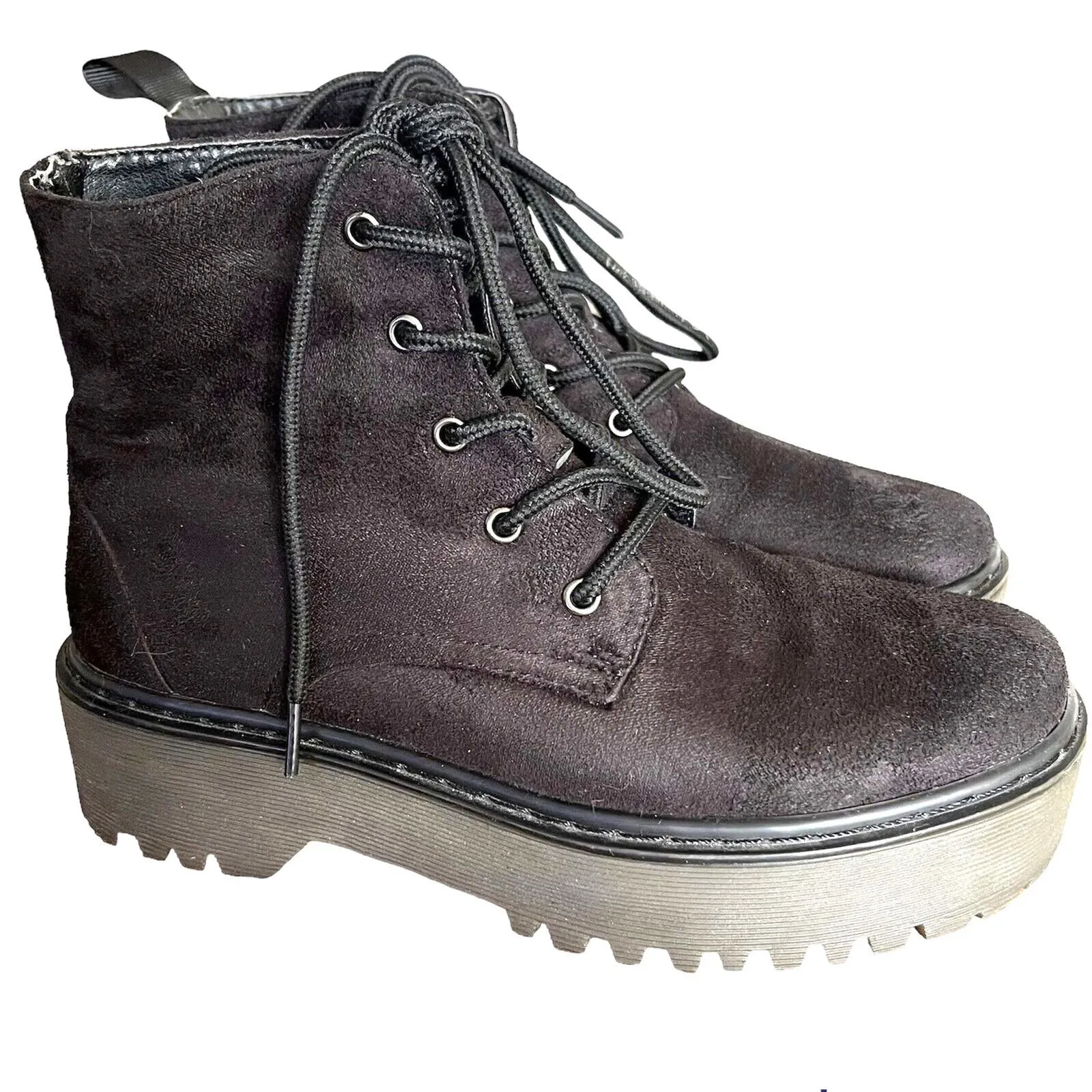Glaze Womens Sz 6.5 Boots Combat Chunky Ankle lugged Utility Gothic Y2K Grunge - Image 4