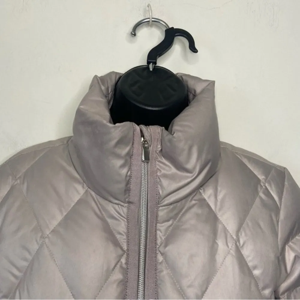 Athleta  Responsible Down Gray Jacket Pebble Puffer Quilted Coat Size Small - Image 4