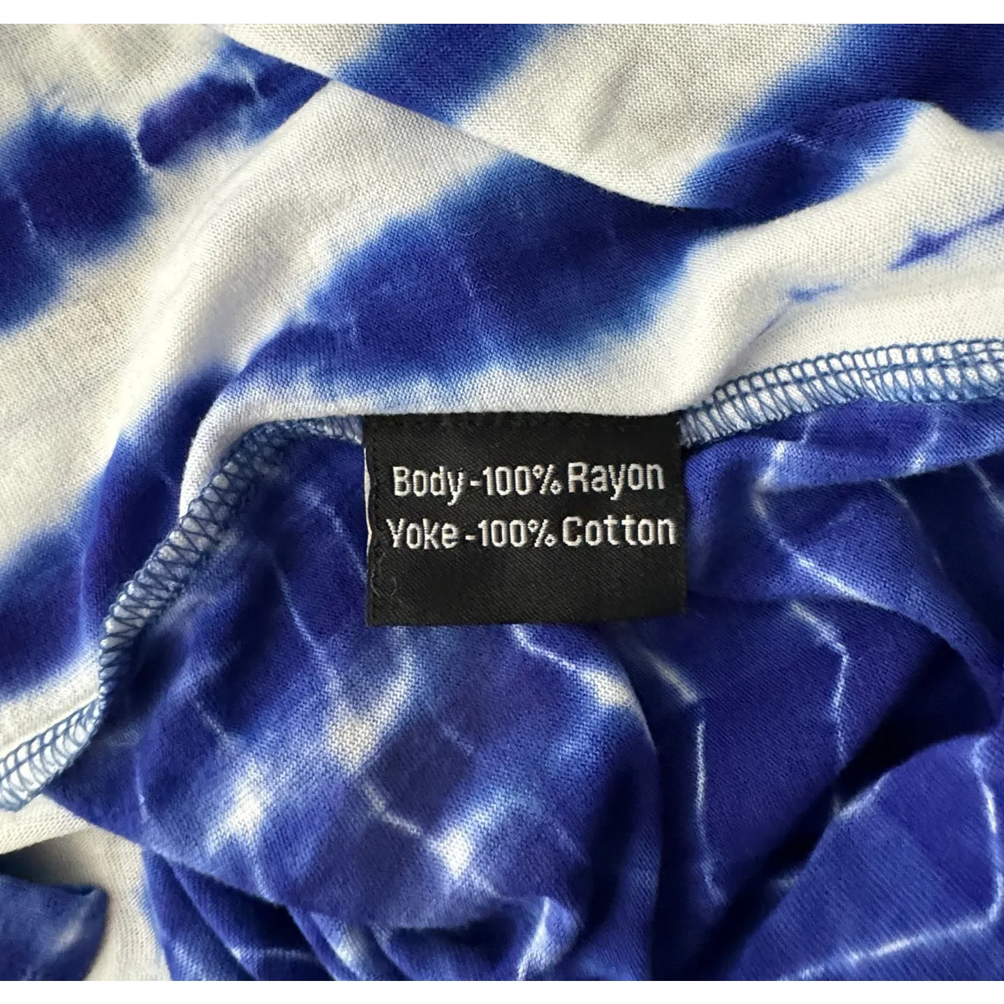 Greater Good Dress Womens XL Blue‎ White Tie Dye Sand & Surf Beaded Boho Hippie Blue - Image 8